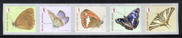 R130 MNH 2014 - Vlinders 5 Stuks Met Nummer - Franqueo