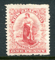 New Zealand 1904 Universal - Dot Plates - Cown Paper - P.14 - 1d Rose-carmine HM (SG 349) - Nuevos