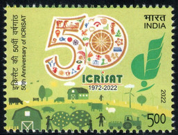 INDIA 2022 STAMP ICRISAT , AGRICULTURE, TRACTOR, WINDMILLS .MNH - Ungebraucht