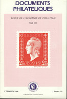 Revue  De L' Académie De Philatélie - Documents Philatéliques N° 123 -1er Trimestre 1990 - Avec Sommaire - Philatelie Und Postgeschichte