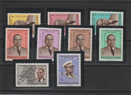 Congo 1961 Réouverture Du Parlement 445-53, 9 Val ** MNH - Otros & Sin Clasificación