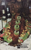 Phone Card Manufactured By Telebras In The Early 1990s - Representation Of A Typical Dish Of Brazilian Culture - Food