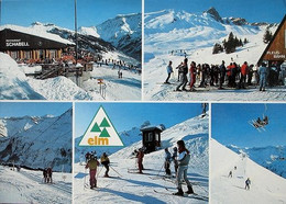 ELM Restaurant Schabell Skifahrer Pleus-Bahn Skilift - Elm