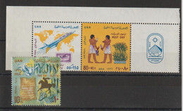 Egypte 1966 Journée De La Poste 668 Et PA 97-98, 3 Val ** MNH - Nuevos