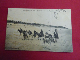 BERCK-PLAGE - PROMENADE A ANE SUR LA PLAGE A MAREE BASSE - Berck