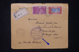 DAHOMEY - Enveloppe En Recommandé De Porto Novo En 1940 Pour L'Oubangui Chari Avec Cachet De Contrôle - L 116612 - Briefe U. Dokumente