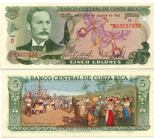 Costa Rica 5 Colones 1985 P-238 UNC - Costa Rica