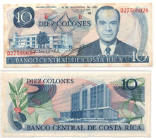 Costa Rica 10 Colones 1982 P-237 UNC Foxing - Costa Rica