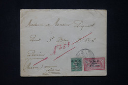 SYRIE - Semeuse Et Merson Surchargés Sur Enveloppe Pour Reims En 1923 - L 116617 - Briefe U. Dokumente