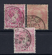 Monaco Mi.5 Gestempelt Verschiedene Farben - Used Stamps