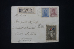 ARGENTINE - Enveloppe En Recommandé De Buenos Aires Pour La France En 1918 Avec Vignette Patriotique Française- L 116619 - Brieven En Documenten