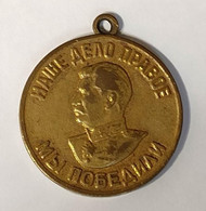Ancienne Madaille Old Medal USSR CCCP Russia Stalin Militaria Victory Over Germany In The Great Patriotic War World 2 II - Russland