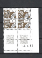 CD378 Coin Daté Préoblitéré QUATRE SAISONS Automne  YT 180  Tirage  Du  03-01-1983  Neuf ** - Vorausentwertungen