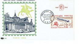 1422 Philatec 1,00 F. Premier Jour Paris 5 Juin 1964 - Lettres & Documents