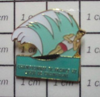 1615b Pin's Pins / Beau Et Rare / THEME : SPORTS / SKI NAUTIQUE CHAMPIONNAT DE FRANCE 92.... CHAMPAGNE - Ski Nautique