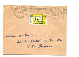 TOGO 1973 - Affranchissement Seul Sur Lettre + Flamme à Texte Caisse D'Epargne - Togo (1960-...)