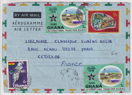 GHANA - 1978 - ENVELOPPE ENTIER AEROGRAMME De AGOTIME => PARIS - Ghana (1957-...)