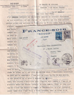 EGYPTE - 1947 - CACHET ECOLE MILITAIRE SUP ! ENV. "FRANCE SOIR" AU CAIRE - CACHET D'HOTEL CONTINENTAL-SAVOY ! => PARIS - Cachets Militaires A Partir De 1900 (hors Guerres)