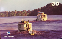 Phone Card Manufactured By Telemar In 1999 - Photo Regional Ships Amazonia - Ontwikkeling