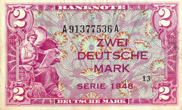 Germany Federal Republic 2 Mark, P-3a/Ro.234/WBZ-3 (1948) - About Uncirculated - 2 Deutsche Mark