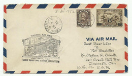 Muller 230 - Cover Fr 2c. + 6/5c. Canc. GREAT BEAR LAKE 9 Dec. 1932 + Hs First Official Flight  Great Bear Lake To Fort - Luftpost