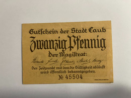 Allemagne Notgeld Caub 20 Pfennig - Collections