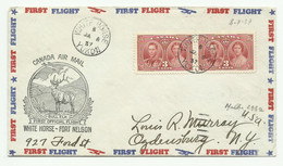 Muller 298a - Cover Fr 3c (x2) Canc. WHITE HORSE HUCON (cheval Blanc) 8 Jul . 1937 + Hs First Official Flight  WHITE HOR - Airmail