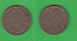 Austria 1 Kreuzer 1891 Österreichisch - Autriche