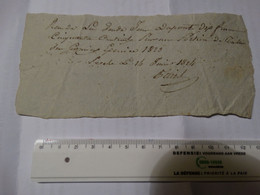 Document Année 1829 ... (facture) Région Chimay,Couvin... - Manuscripts