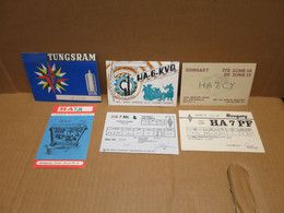 HONGRIE Ensemble De 6 Cartes Radio Amateur - Ungarn