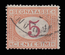 Italia Regno - Segnatasse 5 C. Arancio E Carminio (usato) - 1890/94 - Taxe