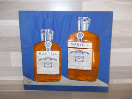 Oude Karton/plastiek Display Plakaat Voor Etalage Martell Art Déco Plankart - Plaques En Carton