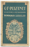 BORDEAUX Dépliant C.F. PLAZANET Décoration, Meubles... 17 & 18 Place Pey-Berland - Publicités