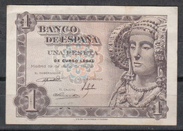 ESPAÑA - 1 PESETA DE 1948 - DAMA DE ELCHE - EXCELENTE - 1-2 Pesetas