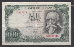 ESPAÑA - BILLETE DE 1000 PESETAS DE 1971 - JOSE ECHEGARAY - 1000 Pesetas