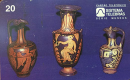 Phone Card Manufactured By Telebras - Series Museums - UFRJ National Museum - Greek Influenced Italian Ceramics - Ontwikkeling