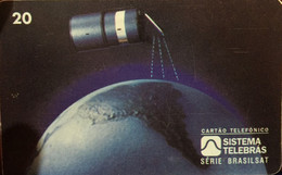 Phone Card Manufactured By Telebras In 1997 - Brasilsat B3 - Third Brazilian Satellite Of The Second Generation Of B - Space