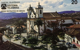 Phone Card Manufactured By Telebras In 1998 - Series Portraits Of Minas - Matriz Do Bom Sucesso - Caeté - Minas Gera - Paesaggi