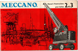 Publicité : MECCANO : Livre - Manuel D'instructions Pour Boîtes 2 Et 3 - Meccano