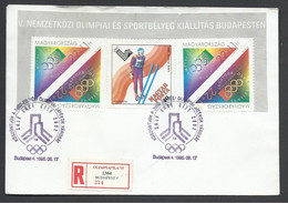 Hungary, Olympiafila '95, Stamp Exhibition, Salt Lake City, Registered(special Label), 1995. - Briefe U. Dokumente