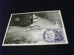 FOTOGRAFIA CON ANNULLO FILATELICO RICORDO ALLUVIONE DI FIRENZE 4 NOVEMBRE 1966 - Inondations