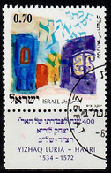 1972 Rabbi Yitzhak Luria Bale 532 / Sc 494 / YT 495 / Mi 561 Used / Oblitéré / Gestempelt - Usati (con Tab)