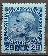 AUSTRIAN POST IN CRETA 1908 - MLH - ANK 20 - Levant Autrichien