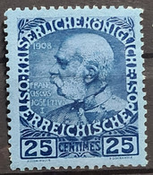 AUSTRIAN POST IN CRETA 1908 - MLH - ANK 20 - Levant Autrichien