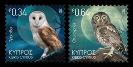 Cyprus 2022 Mih. 1474/75 Fauna. Birds. Owls MNH ** - Nuevos