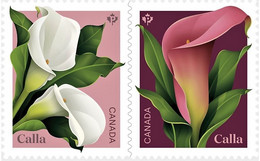 2022 Canada Flower Callas Pair From Booklet MNH - Francobolli (singoli)