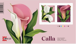 2022 Canada Flower Callas Mini Sheet Overprint CAPEX 22 MNH - Nuovi