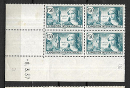 FRANCE Coin Daté  08 03 1937   Cat Yt N°  336   N** MNH - 1930-1939