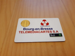 TRES ANCIENNE CARTE A PUCE BULL CREDIT MUTUEL TELEMEDIACARTES FIN DES ANNEES 80 TRES RARE !!! - Autres & Non Classés