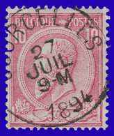 N°46 - Belle Oblitération - COURCELLES - 1884-1891 Leopold II